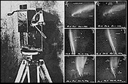 Special camera with simple movement of the lens takes six pictures in rapid succession. Veryl Fuller used this to take the first auroral photos.