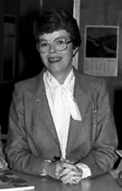 Ann Tremarello is pictured at the UAF Admissions and Records desk in 1982. Photo: UA Office of Public Affairs