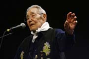 Native leader Walter Soboleff speaks during Celebration 2008 on June 7 at Centennial Hall. Soboleff celebrated his 100th birthday Nov. 14, 2008. Photo: Brian Wallace, Juneau Empire