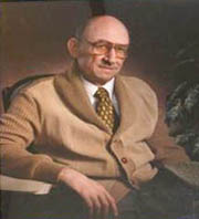 A portrait of Clayton Brockel is on display in the Brockel Building.