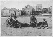 Phil on the beach at Nome around early 1900s.