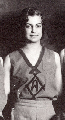 Helen Linck (Atkinson) pictured as part of the 1931-1932 Alaska Agricultural College and School of Mines' women's basketball team. Photo: UAF Archives, Frank Pettygrove Collection