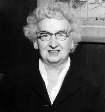 Photo of Lucy Hon Cuddy in Anchorage Alaska, "Greater Anchorage United Fund Drive chairman." May 14, 1956. Photographer: Ward W Wells, Anchorage Museum, Ward Wells Collection
