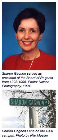 Sharon Gagnon served as president of the Board of Regents from 1993-1996. Photo: Nelson Photography, 1994