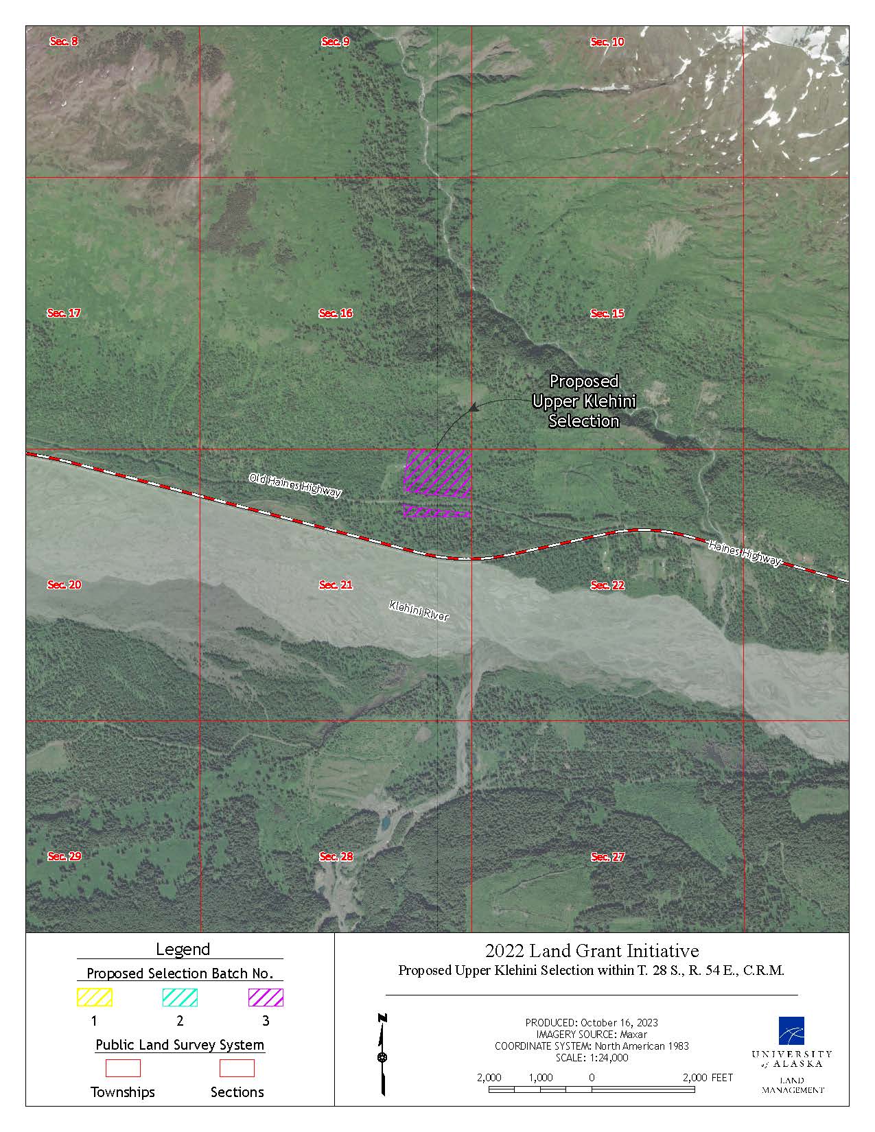 Map depicting the proposed selection of 30 acres of the lands Old Haines Highway near Porcupine Map depicting the proposed selection of approximately 30 acres of the lands Old Haines Highway near Porcupine