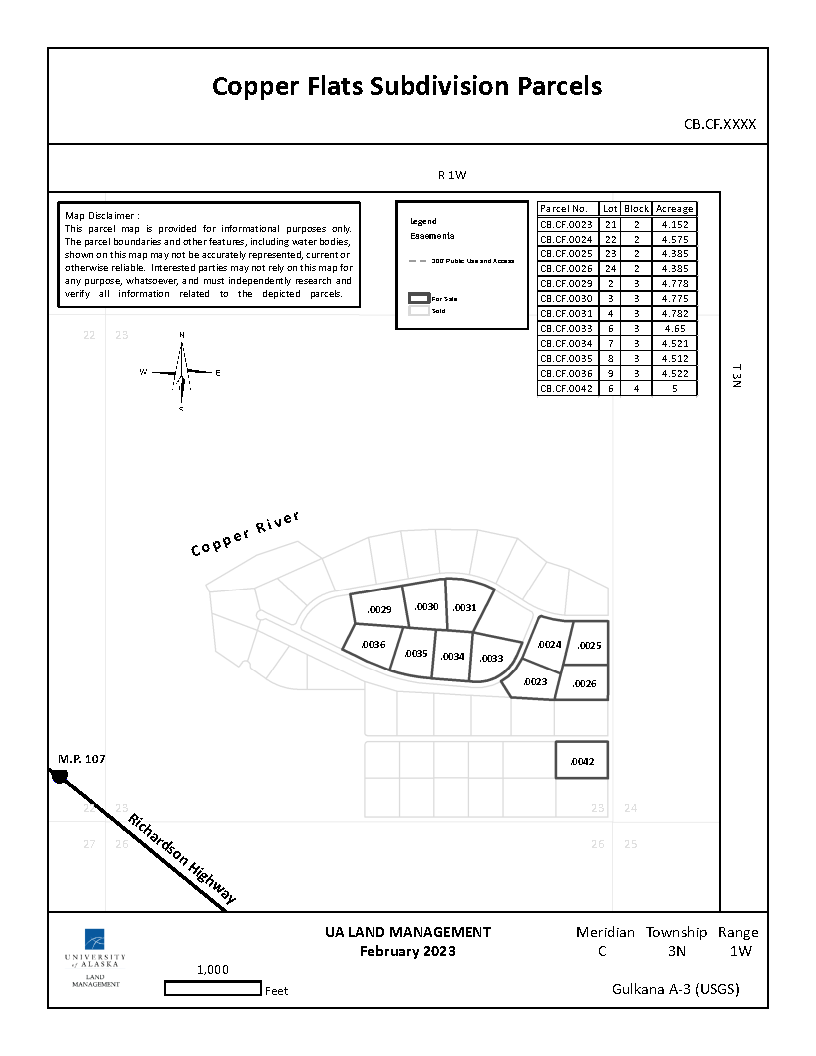 Copper Flats Parcel Map
