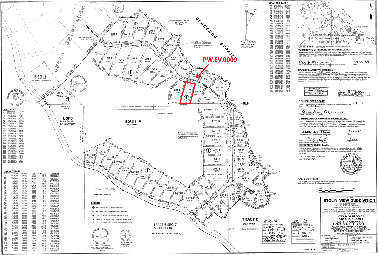 Etolin View Subdivision Plat