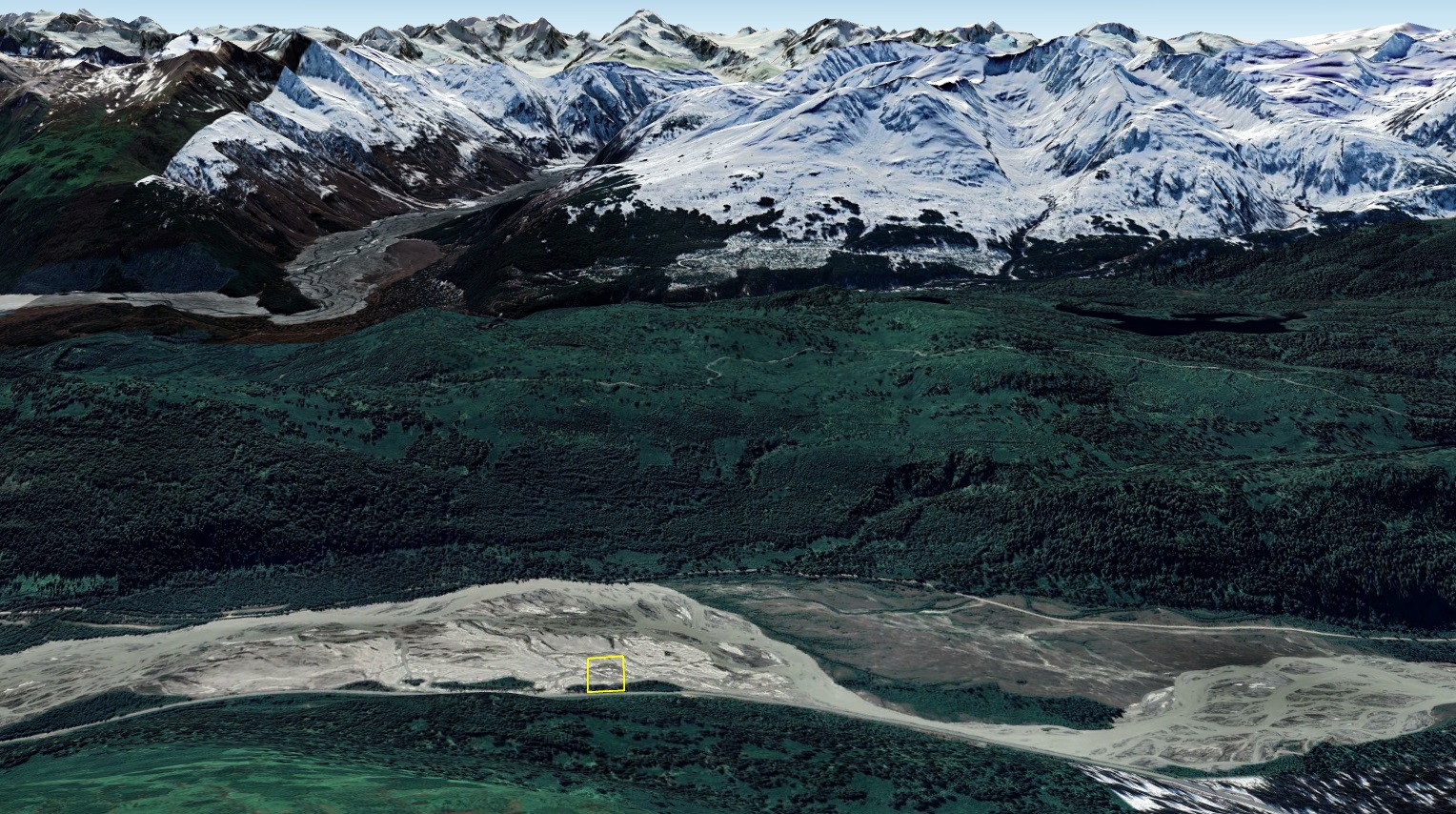 Klehini River Aerial Mountain View