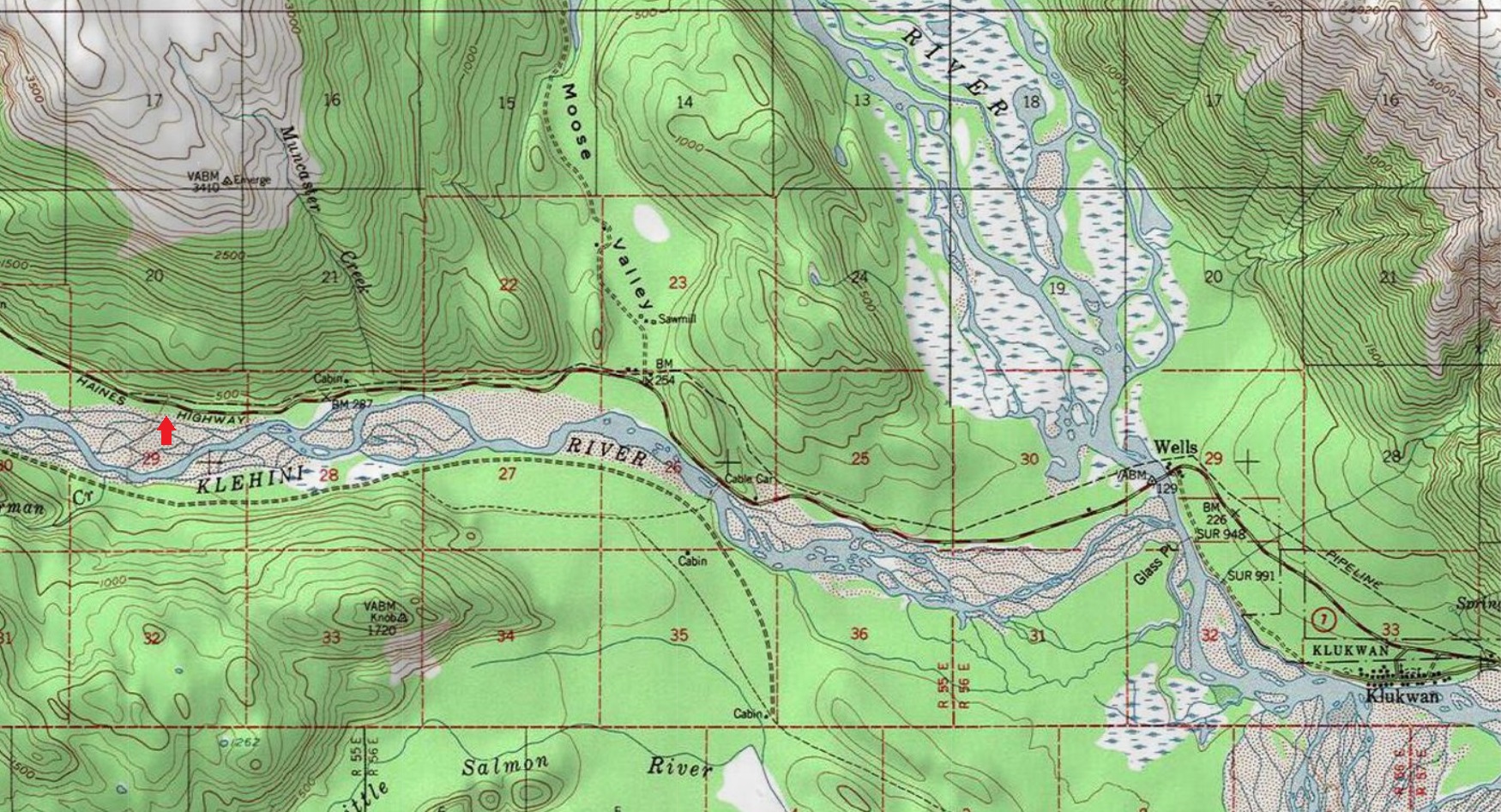Klehini River Topographic Map